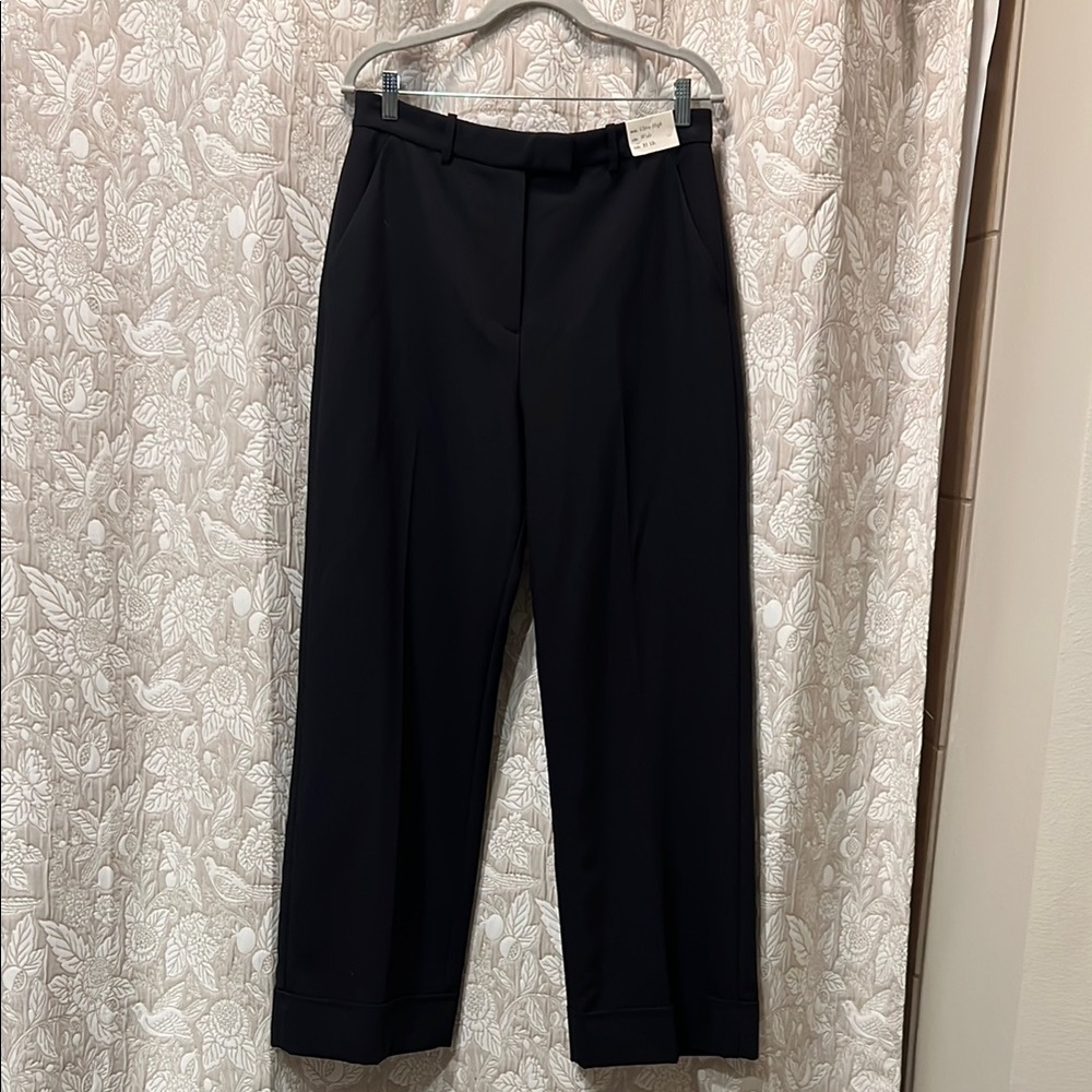 Abercrombie & Fitch Cuffed Hem Tailored Wide Leg Pant 31 Long